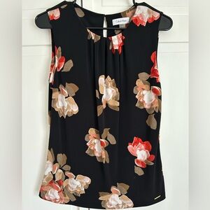 Calvin Klein women’s sleeveless floral patter top